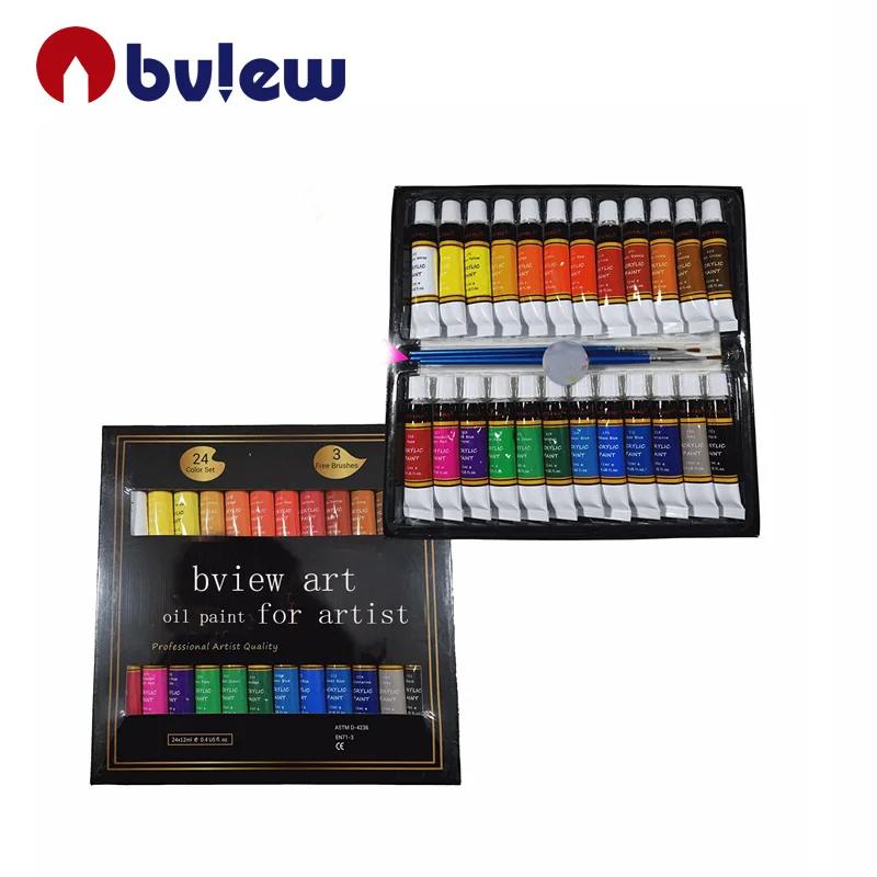 
amazon hot 24colors artist oil paint kits for painting 