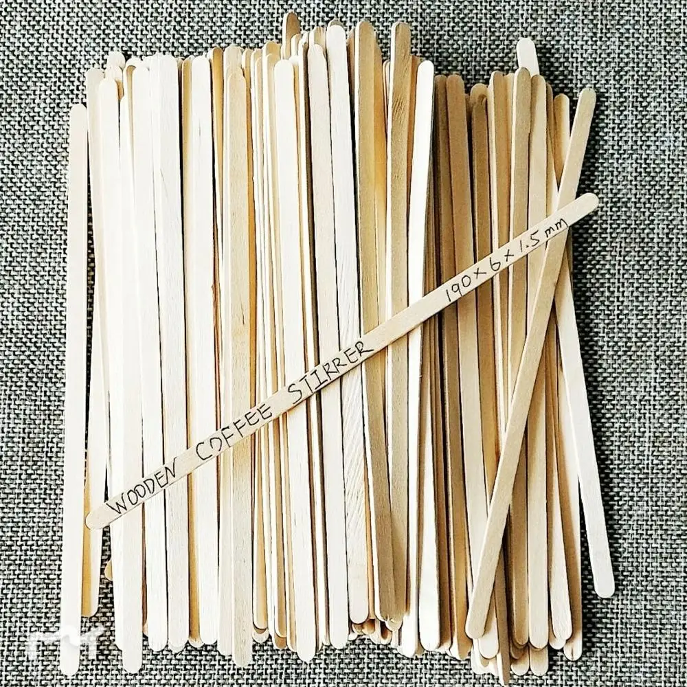 disposable individual paper wrapped wooden  coffee stirrer stick 19cm/maxim stick coffee/coffee mix sticks