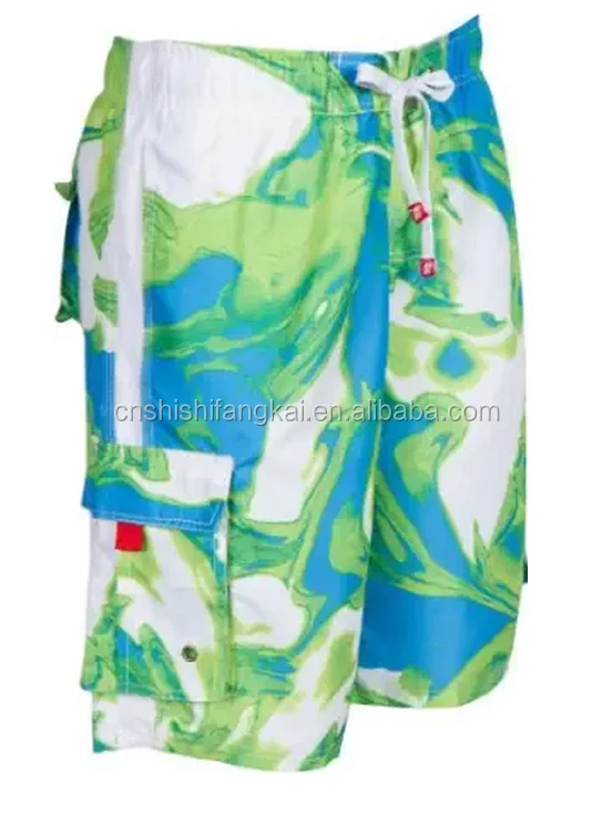 High quality grid printed 4 way stretch board shorts men swim short beach short boardshort skate short active short swimsuit bat