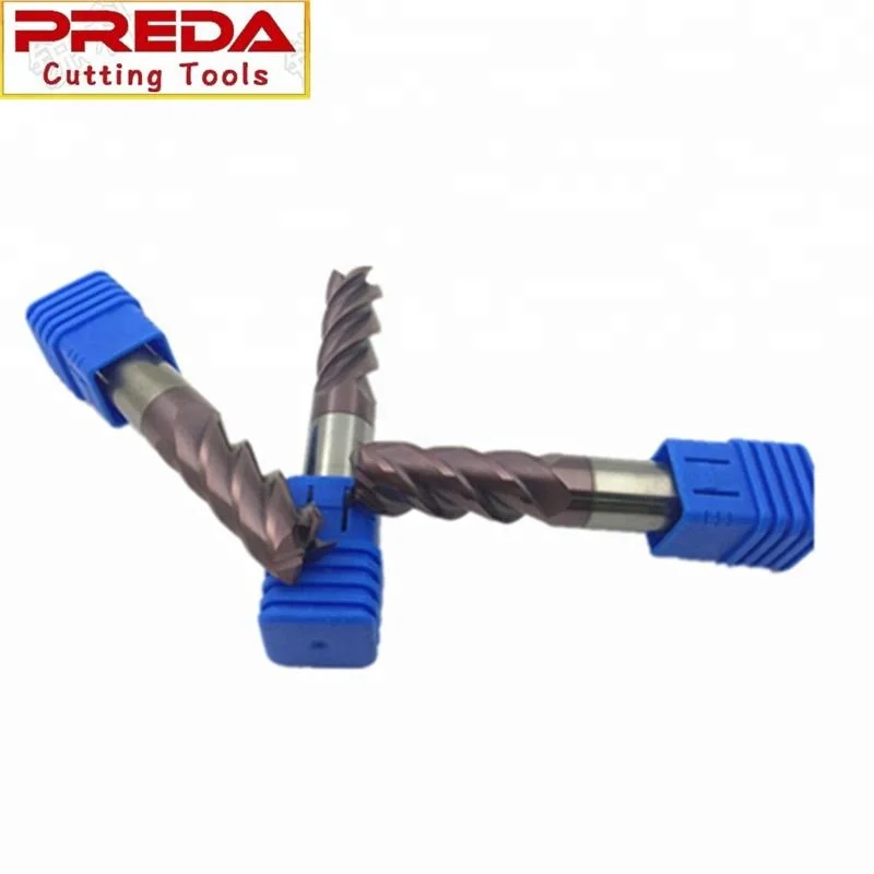 CNC Cutting Tools 4 Flutes HRC45 Carbide Flat End Mill TiAlN Coated Milling Cutters for Metal