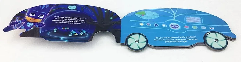 Kids English short story book with car shape design