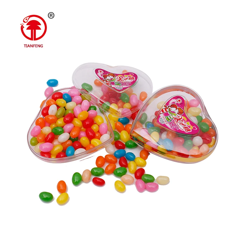 Wholesale heart candy shaped box wedding favors gifts heart fruity candy jelly bean