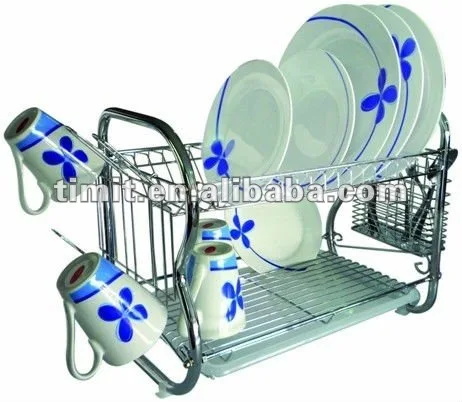 
Высококачественная хромированная стойка для посуды в форме B, 16 дюймов 