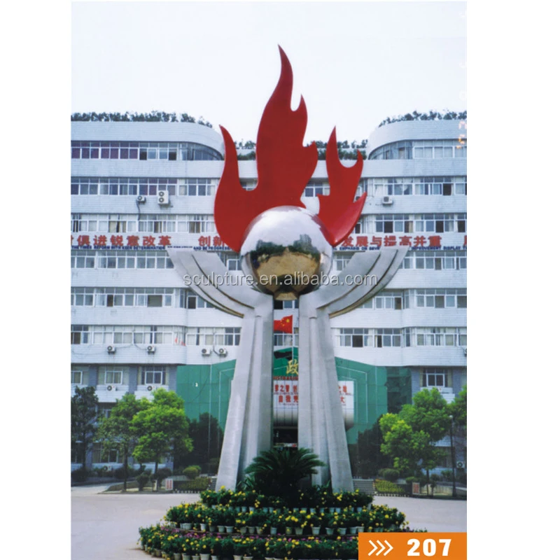 
Landscaping Monument Polished Outdoor Large Stainless Steel Sculpture 