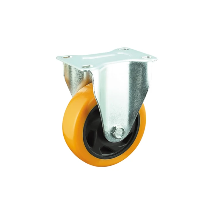 3 Inch 4 and 5 Medium Duty Yellow Trundle Castor Wheels With Breaks for Washing Machine