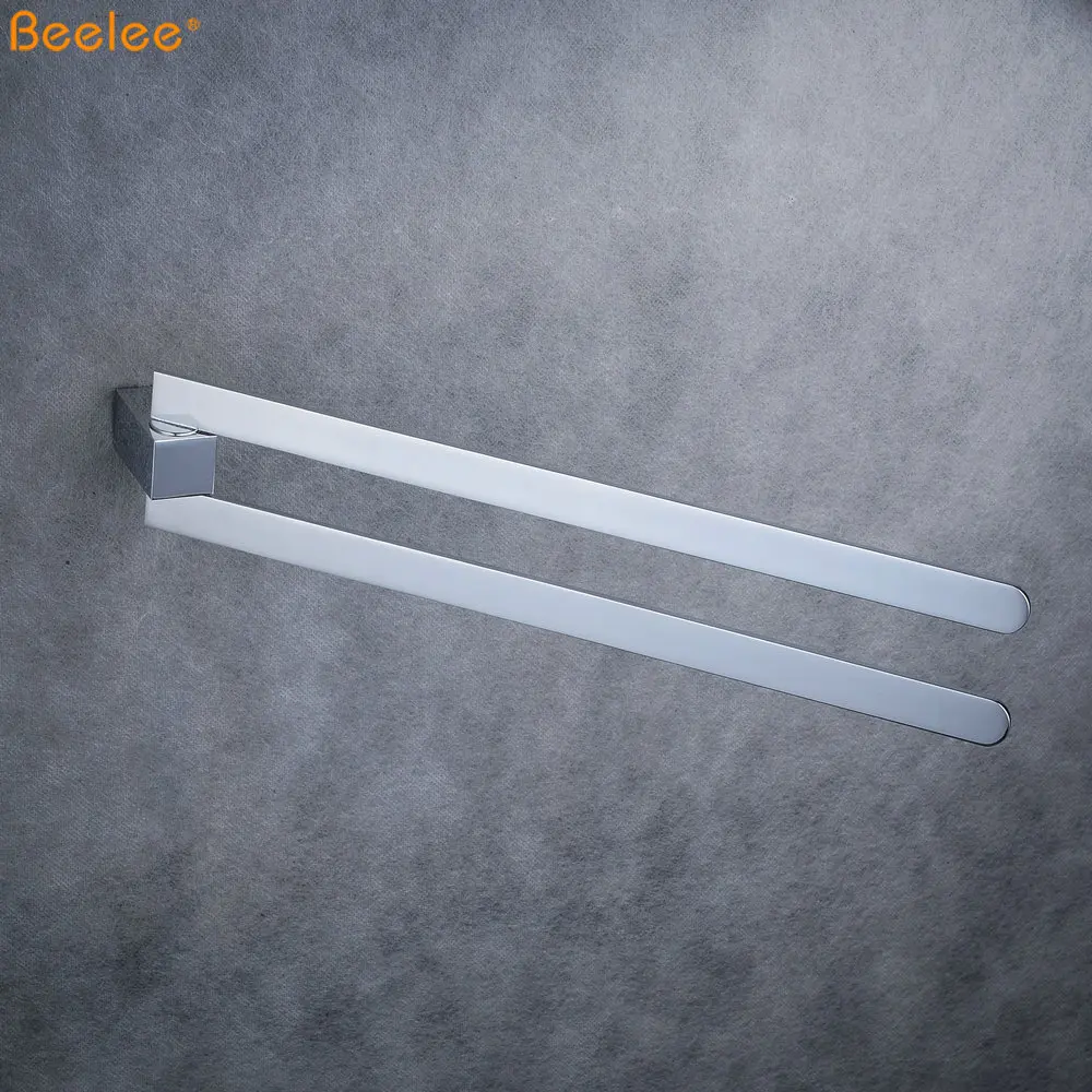 Beelee BA1103 поворотный держатель для полотенец латунь 2-ручный ванная комната качели вешалки одежды вешалка Держатель