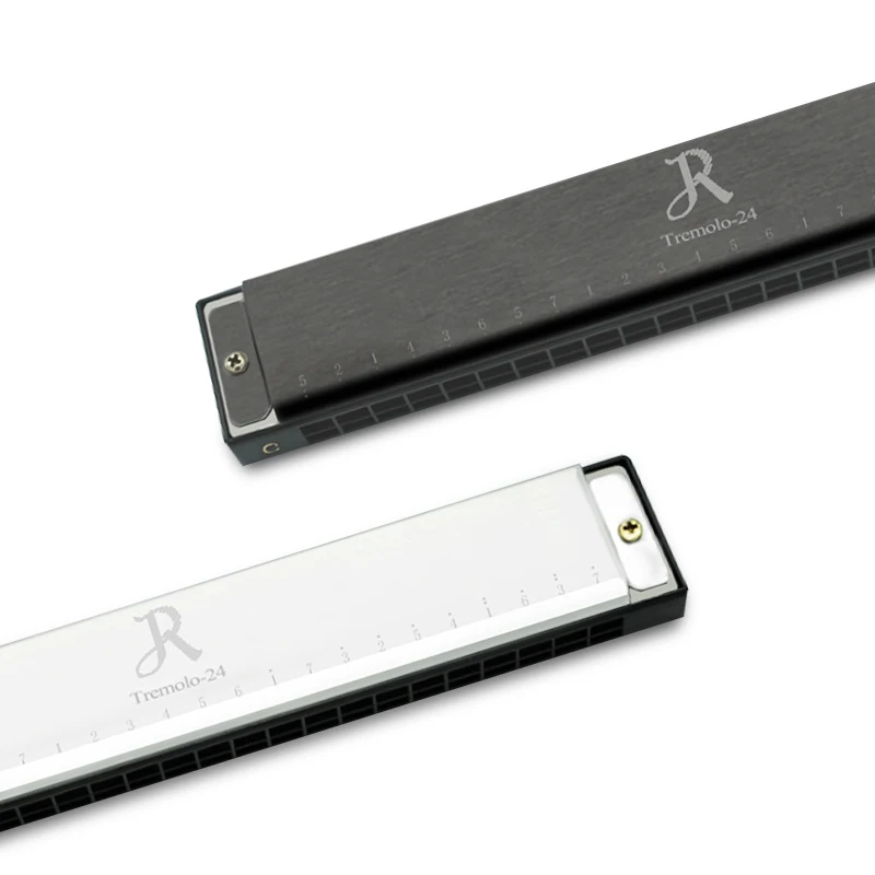 
JDR tremolo harmonica 24 holes 48 tones C key in plastic case 