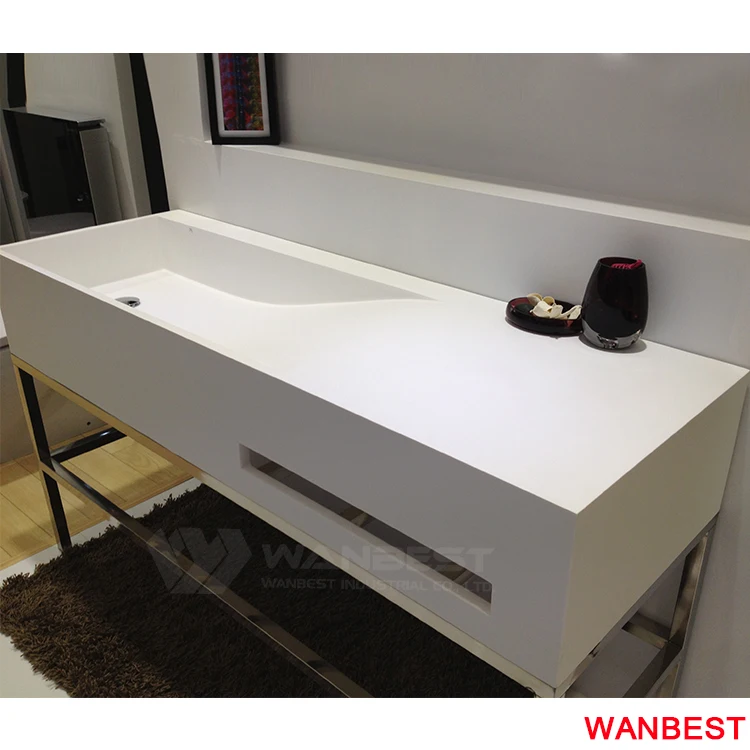 Cheap Artificial Stone Kitchen Vessel Sink Countertop Hotel Bathroom Face Wash Basin