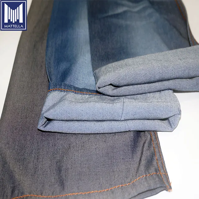 K8092 indigo blue soft light weight 4.5oz 32s blended jutecell hemp tencel denim fabric for shirt dress skirt