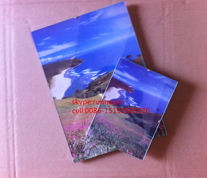 Оптовая продажа, Безрамная подвесная фоторамка из стекла FSC MDF размером 4x6 для свадебной любви