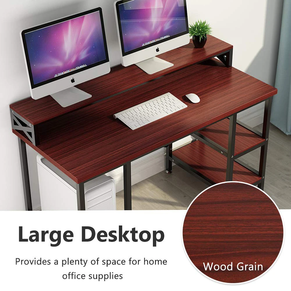 China Supply 2 Layers Gaming Computer Office Tables Desk Study Workstations