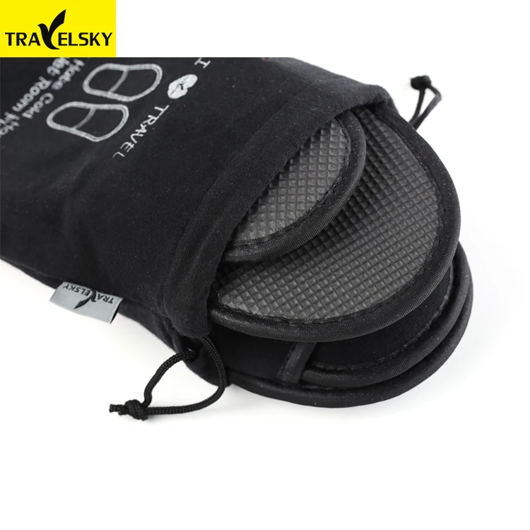 Travelsky Cheap personalized disposable hotel traveling foldable women winter indoor wholesale hotel slippers
