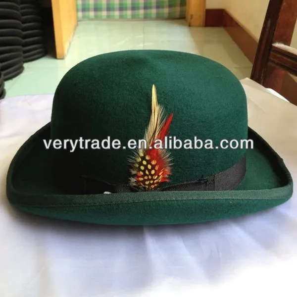 Mens-Hats-Charlie-Chaplin-Bowler-Hat dark green