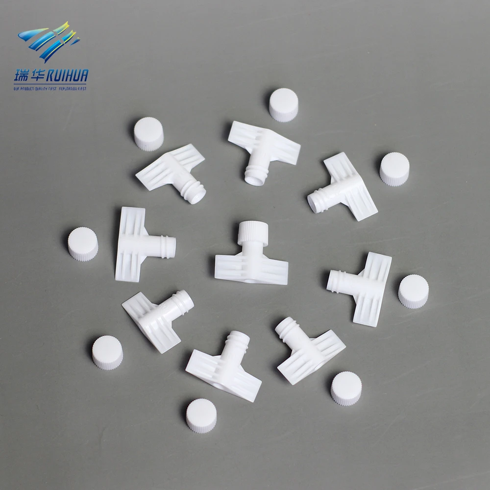 Mini shampoo body wash lotion spout caps and closures for doypack stand-up pouch