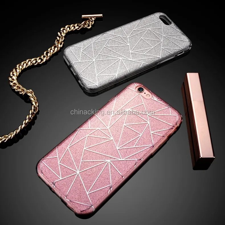 2017 Luxury Case For iPhone 6 Bling Glitter Sandstone Silicone Soft Case For iPhone 6S 7 Plus 5S SE Transparent Clear TPU Cover