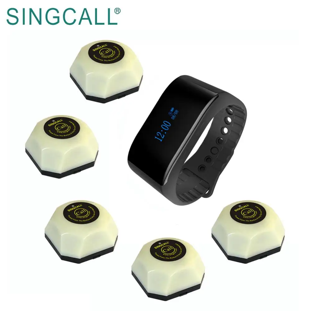 SINGCALL wireless calling restaurant pager system wireless service call watch