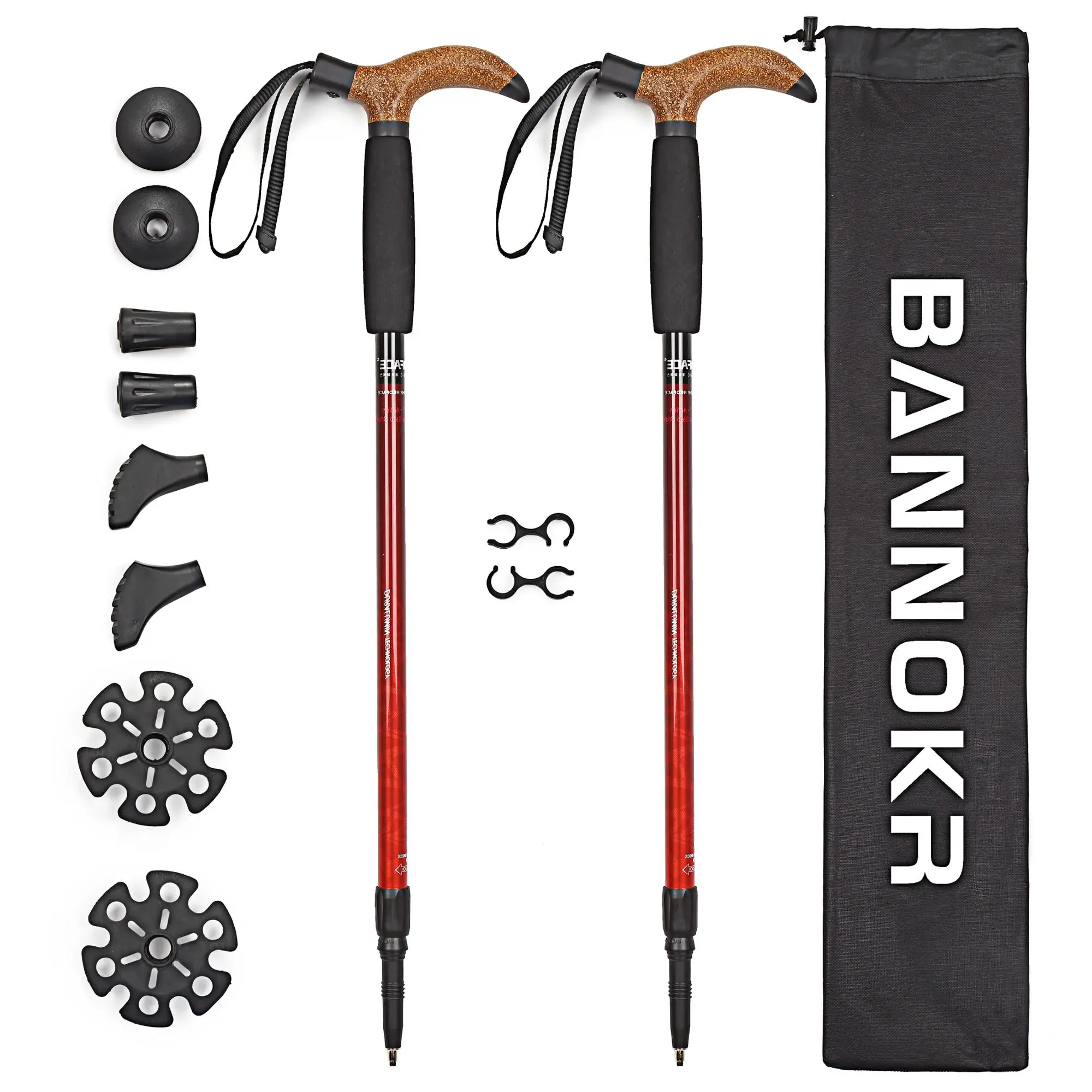 
Collapsible ultralight wood handle Aluminum old man walking stick 