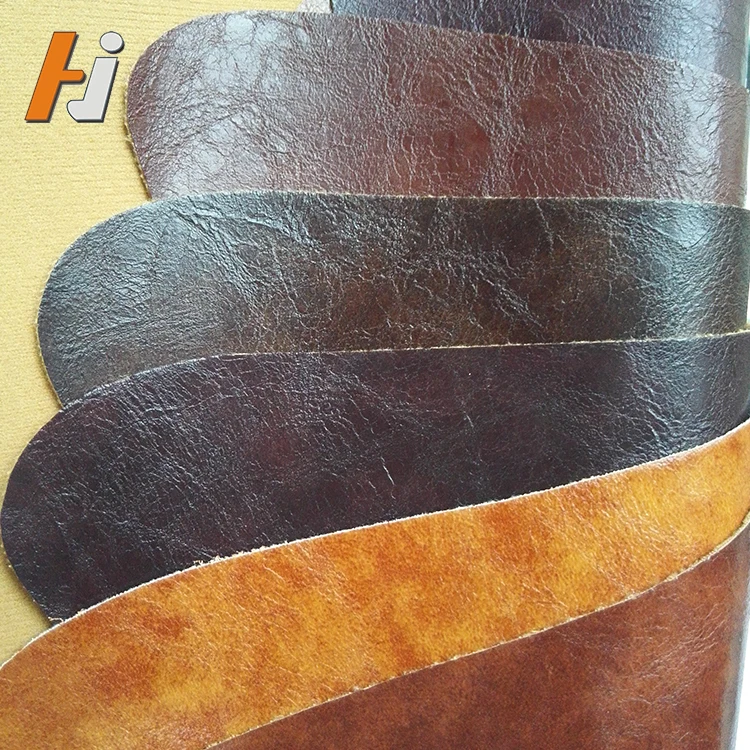 High Quality Eco Friendly Water Proof Faux Leather Rolls Skin Oil Wax PU Synthetic Leather Factory Direct Price For Sofa