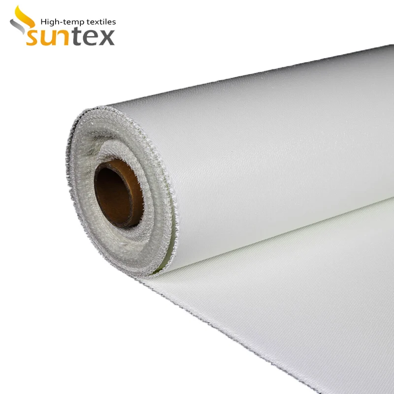 Fire Resistant Silicone Rubber Coated Glass Fabric For Heat Fire Protection