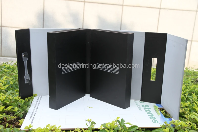 Floor quartz stone display sample book manufacturer