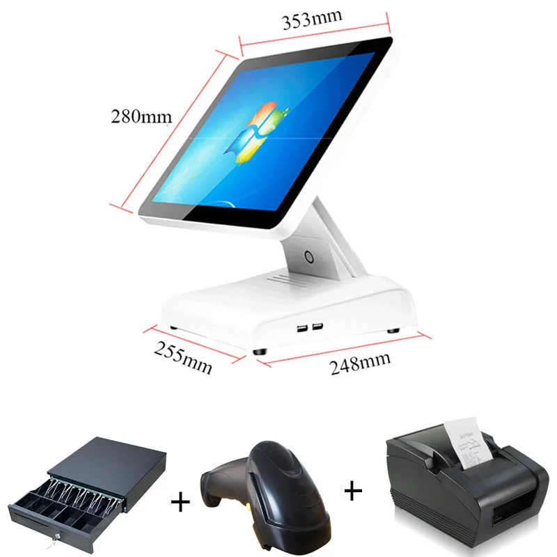 15 inch touch screen cash register pos machine for sale cash register machine