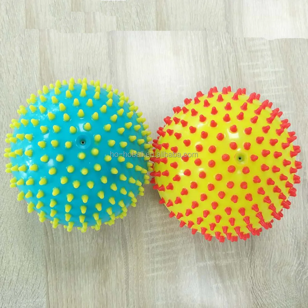 
BSCI certificated factory supply funny inflatable 2-color knobby ball 