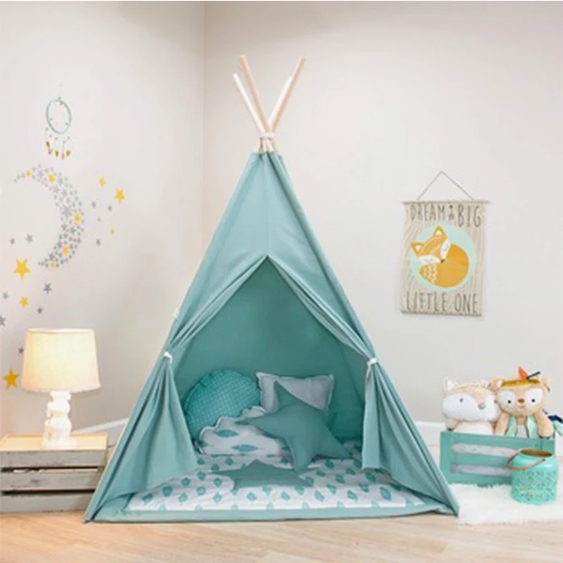 Handcrafted Teepee Play Tent Kids Indoor Outdoor Playhouse Children Indian Teepee Tent