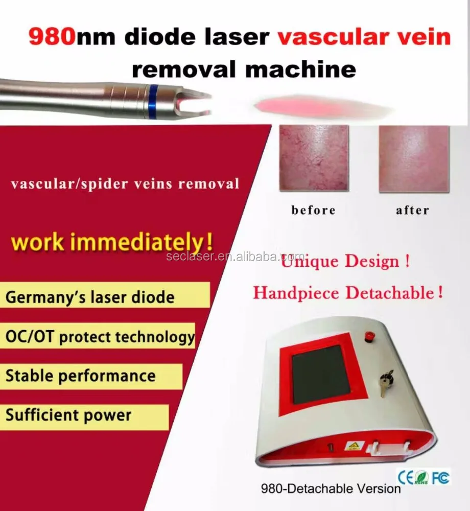 
980nm laser vascular removal beauty machine / laser diode 980nm EVLT laser 