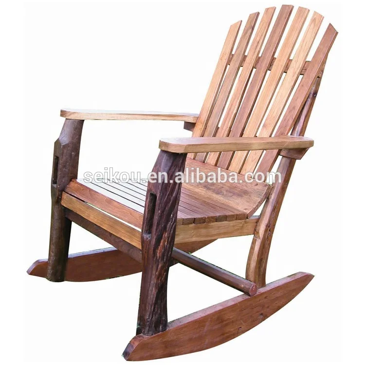 
Outdoor Wooden Log adirondack Rocking Chair 