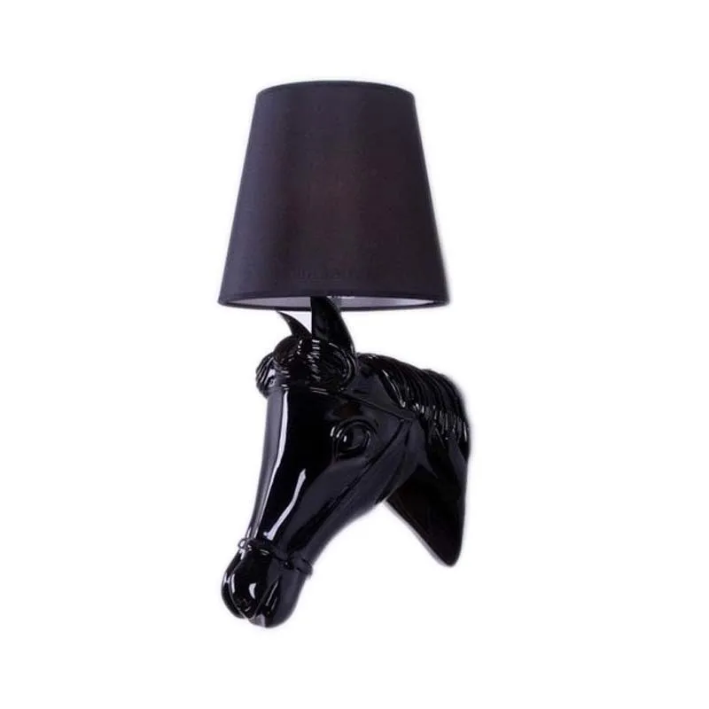 Designer Indoor Resin Sconce Modern Horse Head Wall Lamp For Living Room