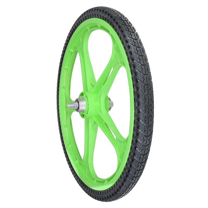 Nedong 20x1.5 City Bicycle Tricycle Plastic Wheel Rim Airless Solid Tire n eumatico para bicicleta sin aire