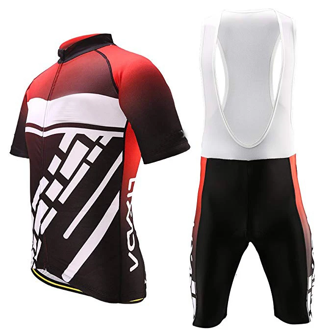 
White And Bib Short 5x Cycling Jersey Long Set 