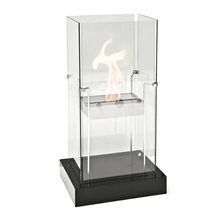 
real flame freestanding bioethanol fireplace 