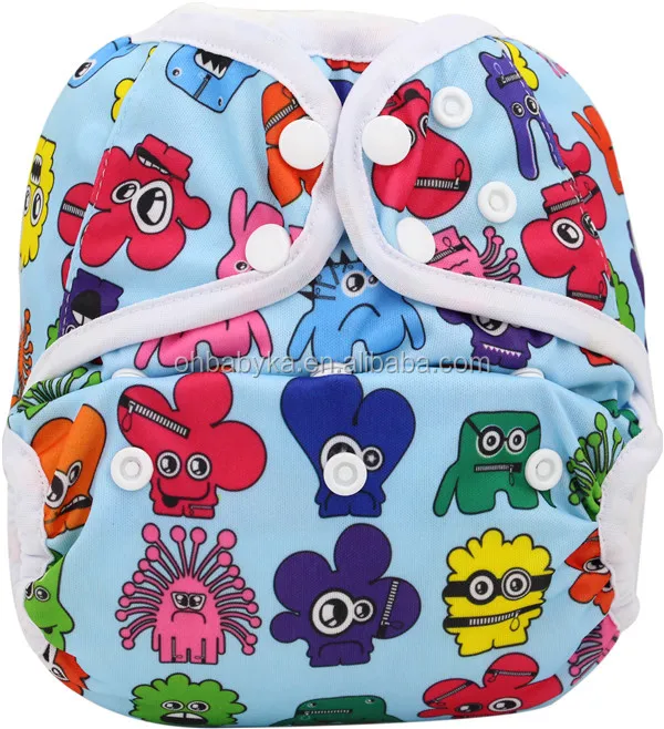 Ohbabyka Colorful Modern Cloth Nappies one size adjustable Reusable wholesale diaper covers