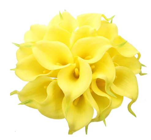 Calla Lily Bridal Wedding Bouquet Head Latex Real Touch Flower Bouquets