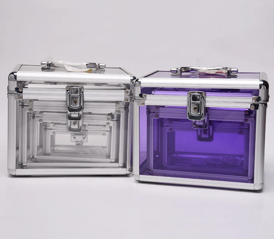 OEM portable Hard transparent custom Acrylic storage  tool display plastic case/hard flight train case