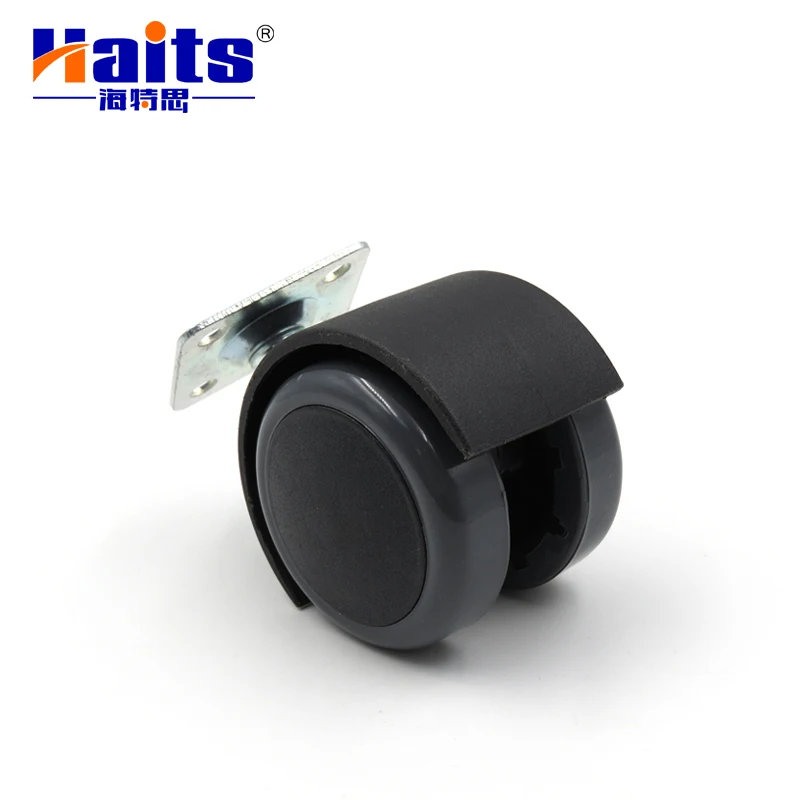 50mm Metal Panel Swivel Furniture Casters Moving Wheels without Brake