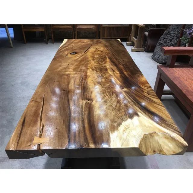 
Factory Price Long Whole Piece Tree Log Walnut Wood Slab Table Top For Dining Table Furniture 
