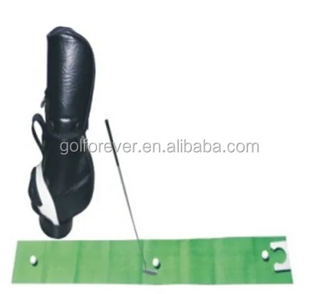 mini golf gift set putter carpet & miniature golf kit bag set putting mat