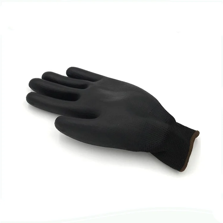 Wholesale mittens black pu glove esd pu coated gloves