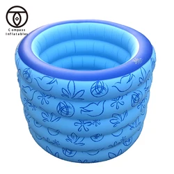 2 rings small inflatable round baby wading water bath pool