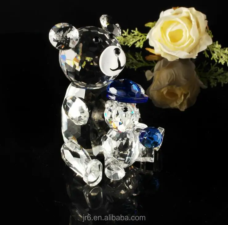 Kinsam Lovely Crystal bear figurines Animal figurine bear baby gifts