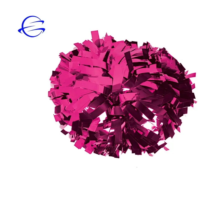 
Basketball Game Cheer Accessories Metallic Cheerleading Pom Poms Wholesale In-Stock Cheap Price 