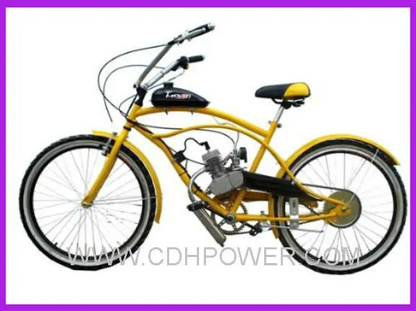 2 stroke 80cc gasoline engine powered motorized bicycle