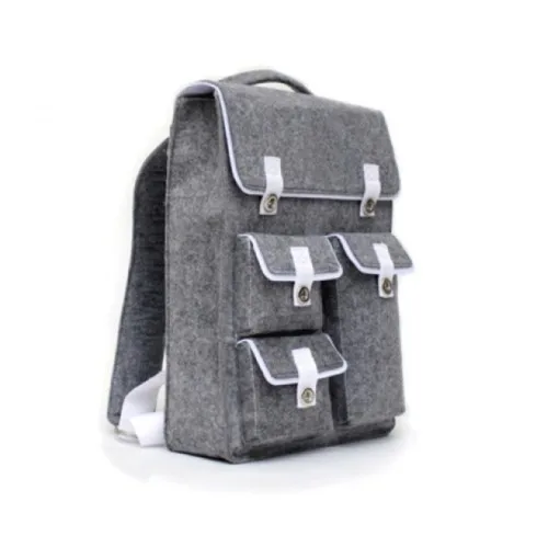 New fashion high quality felt material shoulders laptop backpack