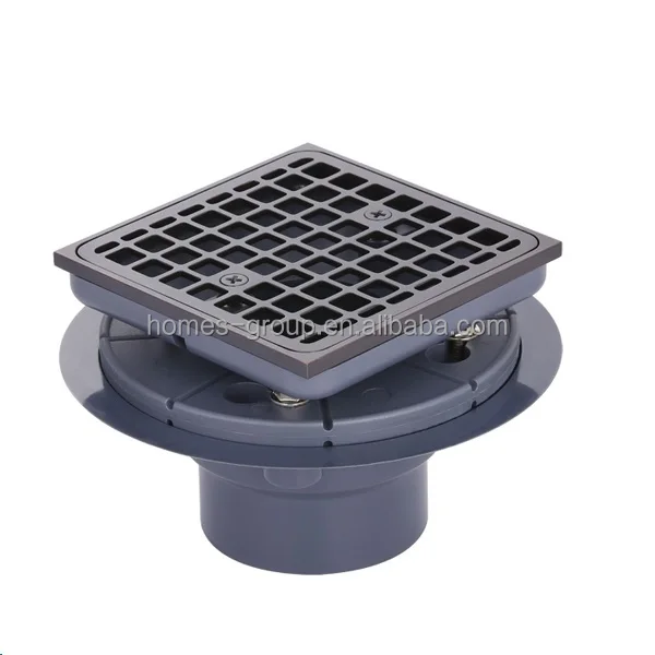 
Deluxe shower deep drain Square with base in Oil Robbed Brown finish 