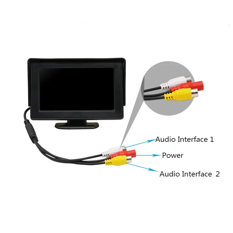 
4.3 Inch Rear View Rv System Reverse Monitoring Image Screen Car Monitor Devices 