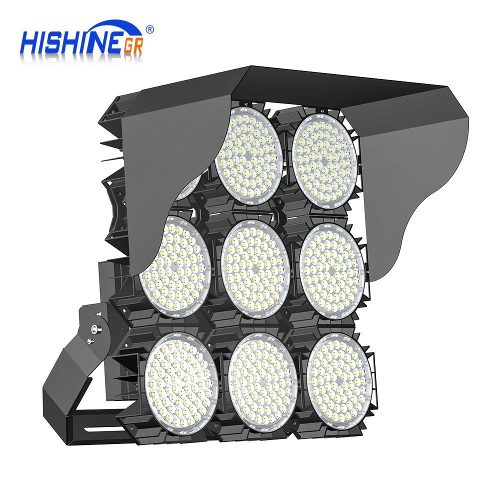 Hishine Wi sun High Mast Light Outdoor Waterproof Football Field Light 1000w Led Projector Lighting IP67 Aluminum Alloy 80 7 Yea