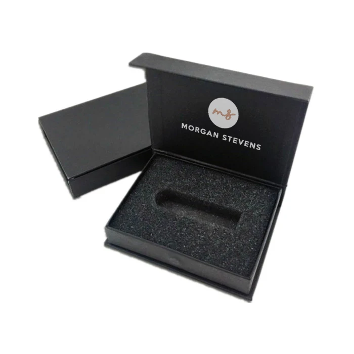 Custom retail cable linen flash drive packaging usb gift box