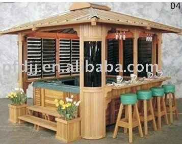 Деревянная беседка для
